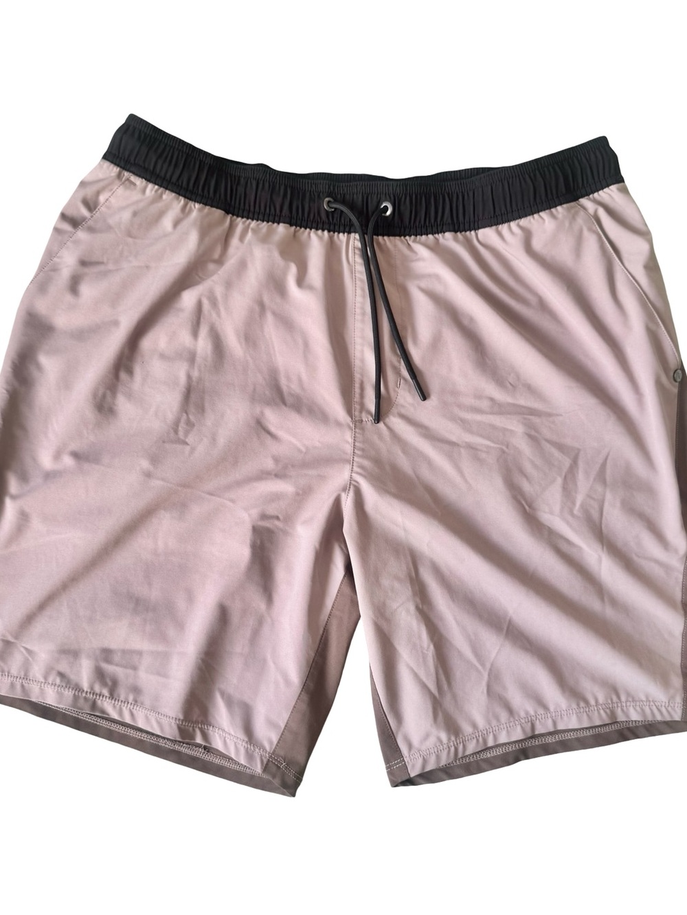 Vuori Men’s Beige Colorblock Chromatic Kore Athletic Shorts 7.5” Size L